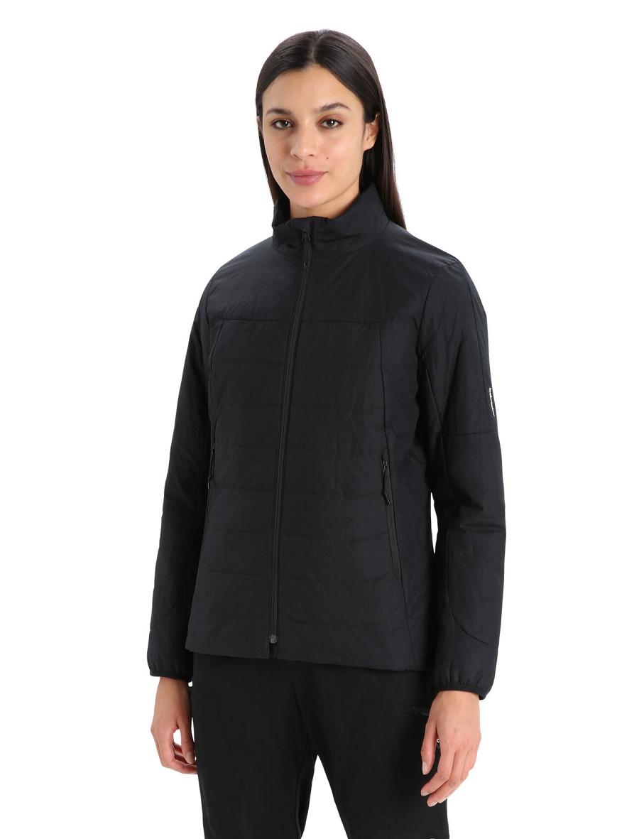 Women\'s Icebreaker MerinoLoft™ Jackets Black | CA 1298KORI